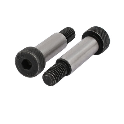 Harfington 2pcs 40Cr Steel Shoulder Bolt 12mm Shoulder Dia 35mm Shoulder Length M10x18mm Thread