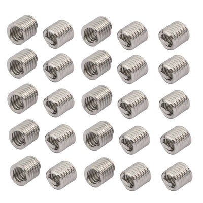 Harfington #6-32x0.276" 304 Stainless Steel Helical Coil Wire Thread Insert 25pcs
