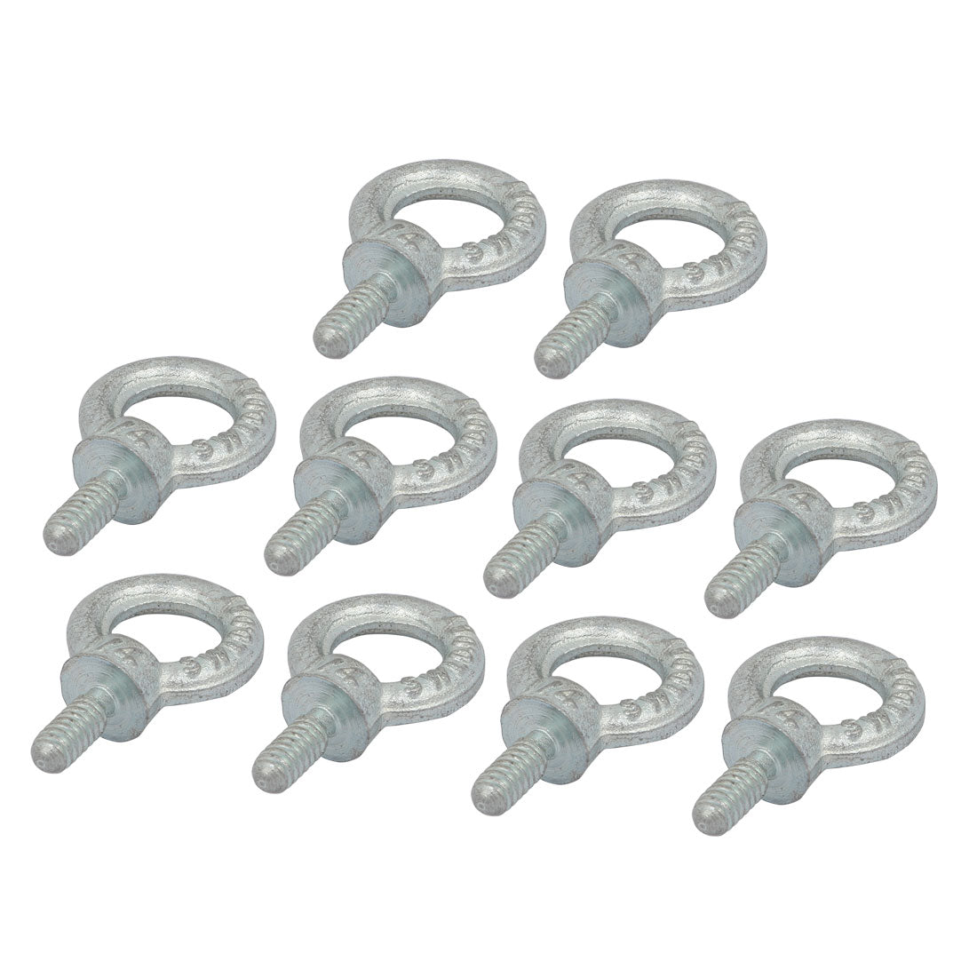 Harfington 1/4"-20 UNC Thread C15 Carbon Steel Zinc Plated Lifting Eye Bolt 10pcs