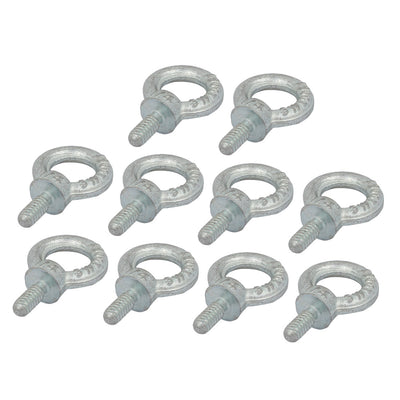 Harfington 1/4"-20 UNC Thread C15 Carbon Steel Zinc Plated Lifting Eye Bolt 10pcs