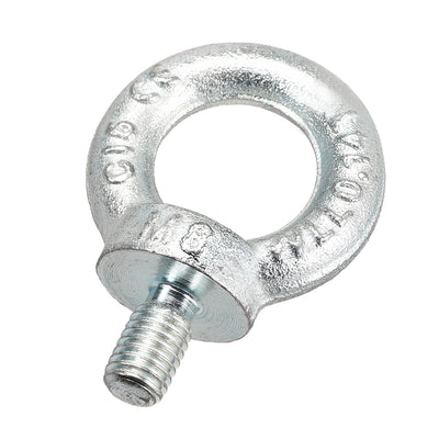 Harfington M8 Thread C15 Carbon Steel Zinc Plated DIN580 Lifting Eye Bolt 5pcs