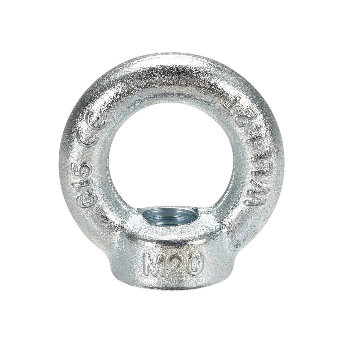 Harfington M20 Thread 40mm Inside Dia 72mm Outside Dia C15 Zinc Plated DIN582 Lifting Eye Nut