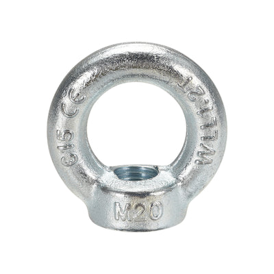 Harfington M20 Thread 40mm Inside Dia 72mm Outside Dia C15 Zinc Plated DIN582 Lifting Eye Nut