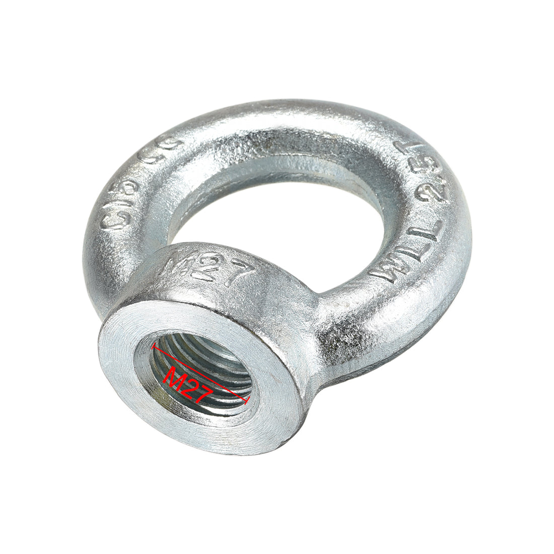 Harfington M27 Thread C15 Carbon Steel Zinc Plated DIN582 Lifting Eye Bolt Nut