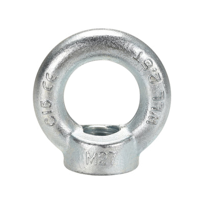 Harfington M27 Thread C15 Carbon Steel Zinc Plated DIN582 Lifting Eye Bolt Nut