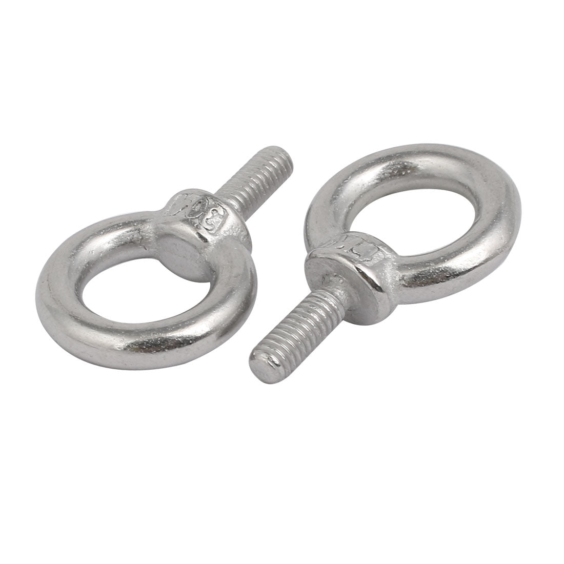Harfington 5 Pcs M4x11mm Thread 11mm Inside Dia 19mm Outside Dia 304 Stainless Steel Lifting Eye Bolt
