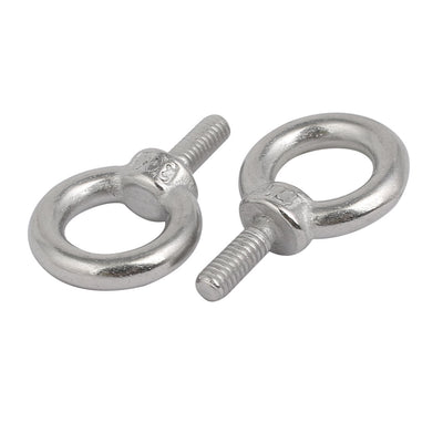 Harfington 5 Pcs M4x11mm Thread 11mm Inside Dia 19mm Outside Dia 304 Stainless Steel Lifting Eye Bolt
