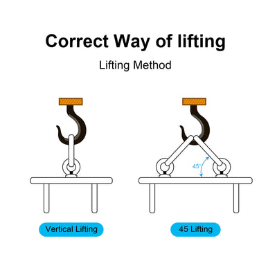 Harfington 2 Pcs M6x20mm Thread 16mm Inside Dia 27mm Outside Dia 304 Stainless Steel Lifting Eye Bolt