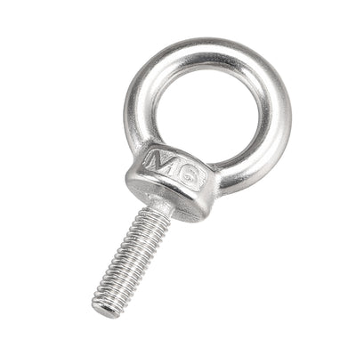 Harfington 2 Pcs M6x20mm Thread 16mm Inside Dia 27mm Outside Dia 304 Stainless Steel Lifting Eye Bolt
