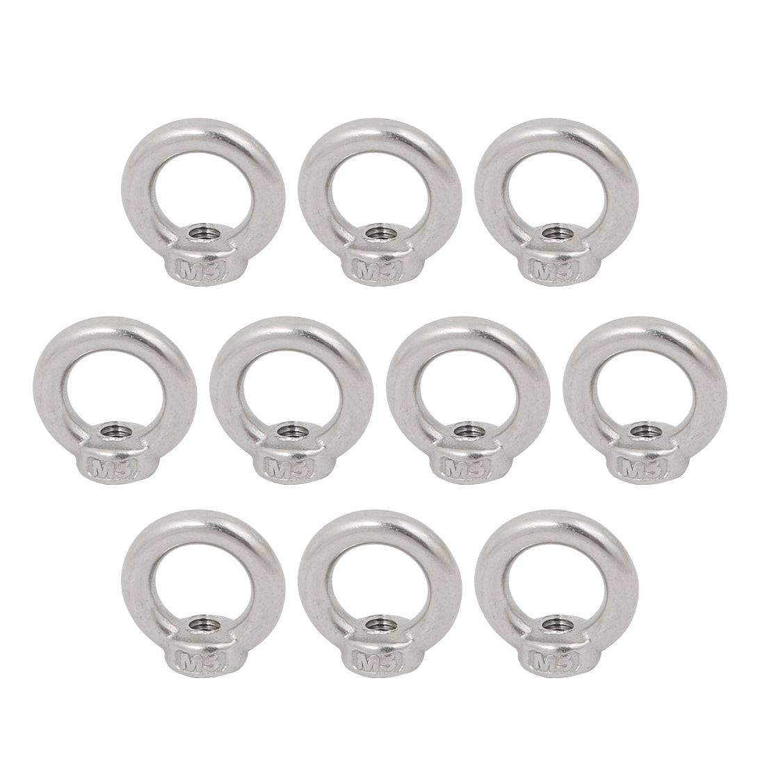 Harfington M5 Female Thread 304 Stainless Steel Ring Shaped Lifting Eye Nut 10pcs