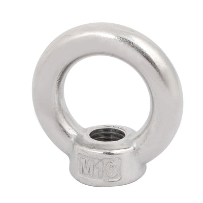 Harfington M16 Female Thread 316 Stainless Steel Ring Shaped Lifting Eye Bolt Nut
