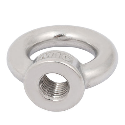 Harfington M16 Female Thread 316 Stainless Steel Ring Shaped Lifting Eye Bolt Nut