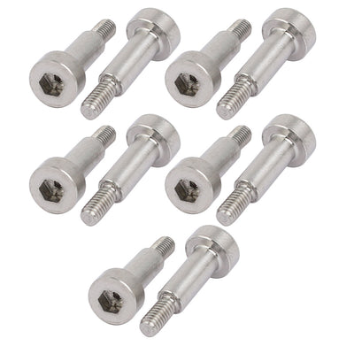 Harfington 10pcs 304 Stainless Steel Shoulder Bolt 4mm Shoulder Dia 10mm Shoulder Length M3 Thread