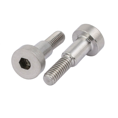 Harfington 5pcs Hex Socket Shoulder Bolt 5mm Shoulder Dia 8mm Shoulder Length M4 Thread