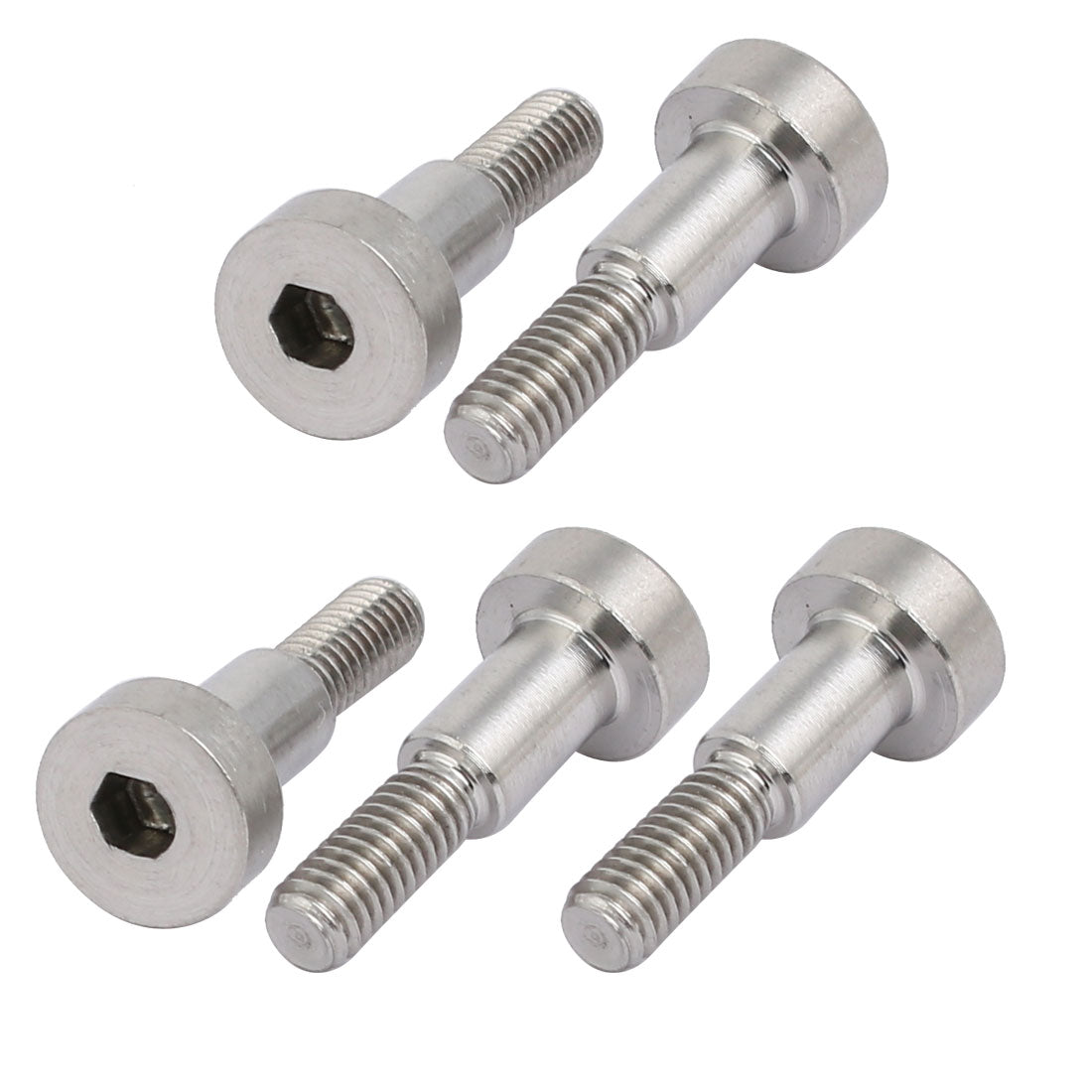 Harfington 5pcs Hex Socket Shoulder Bolt 5mm Shoulder Dia 8mm Shoulder Length M4 Thread