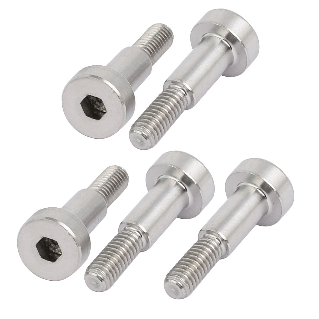 Harfington 5pcs 304 Stainless Steel Shoulder Bolt 5mm Shoulder Dia 10mm Shoulder Length M4 Thread