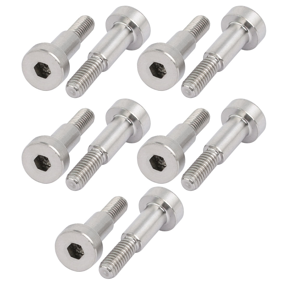 Harfington 10pcs 304 Stainless Steel Shoulder Bolt 5mm Shoulder Dia 10mm Shoulder Length M4 Thread