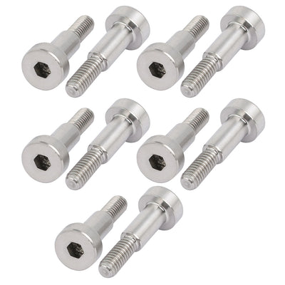 Harfington 10pcs 304 Stainless Steel Shoulder Bolt 5mm Shoulder Dia 10mm Shoulder Length M4 Thread