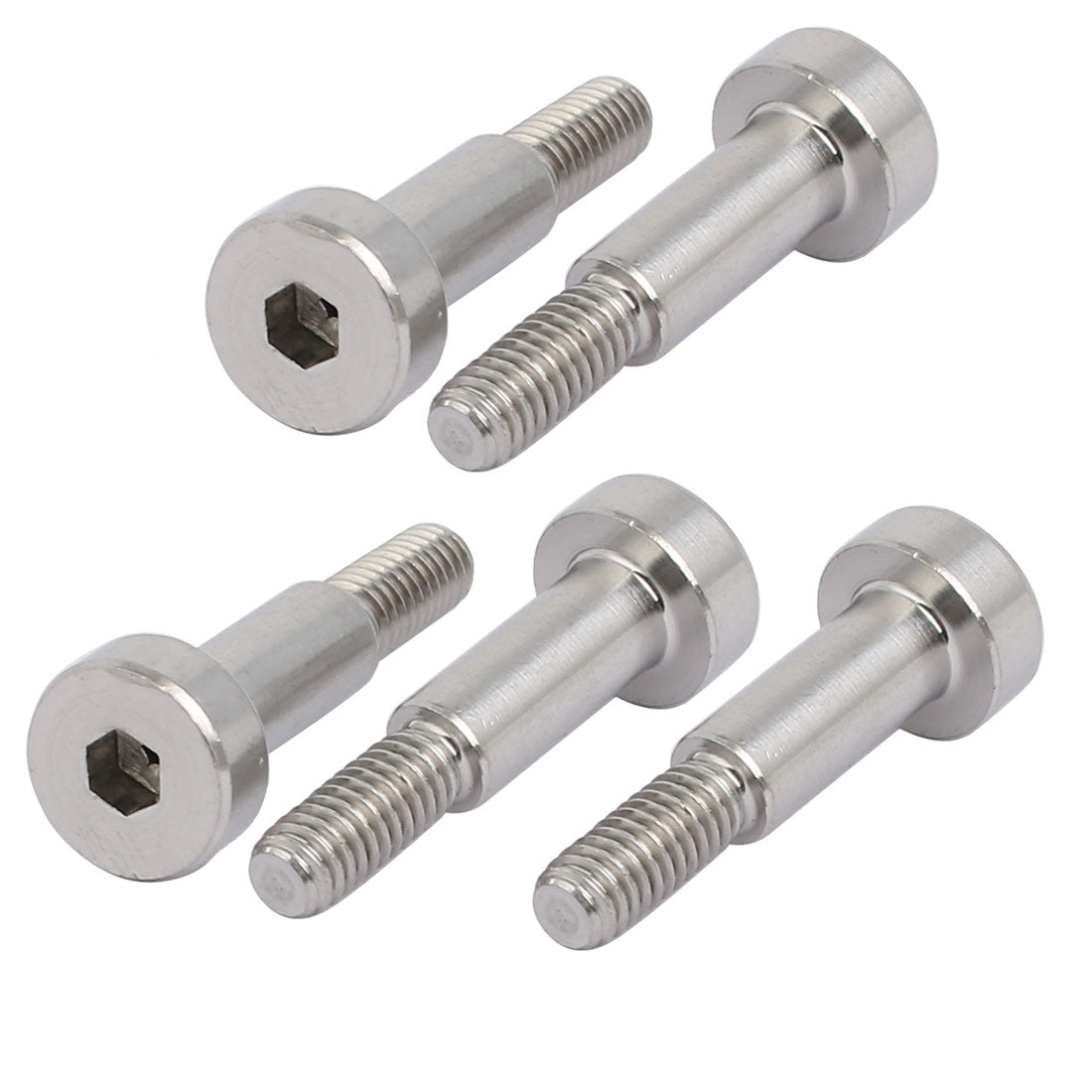 Harfington 5pcs 304 Stainless Steel Shoulder Bolt 5mm Shoulder Dia 12mm Shoulder Length M4 Thread