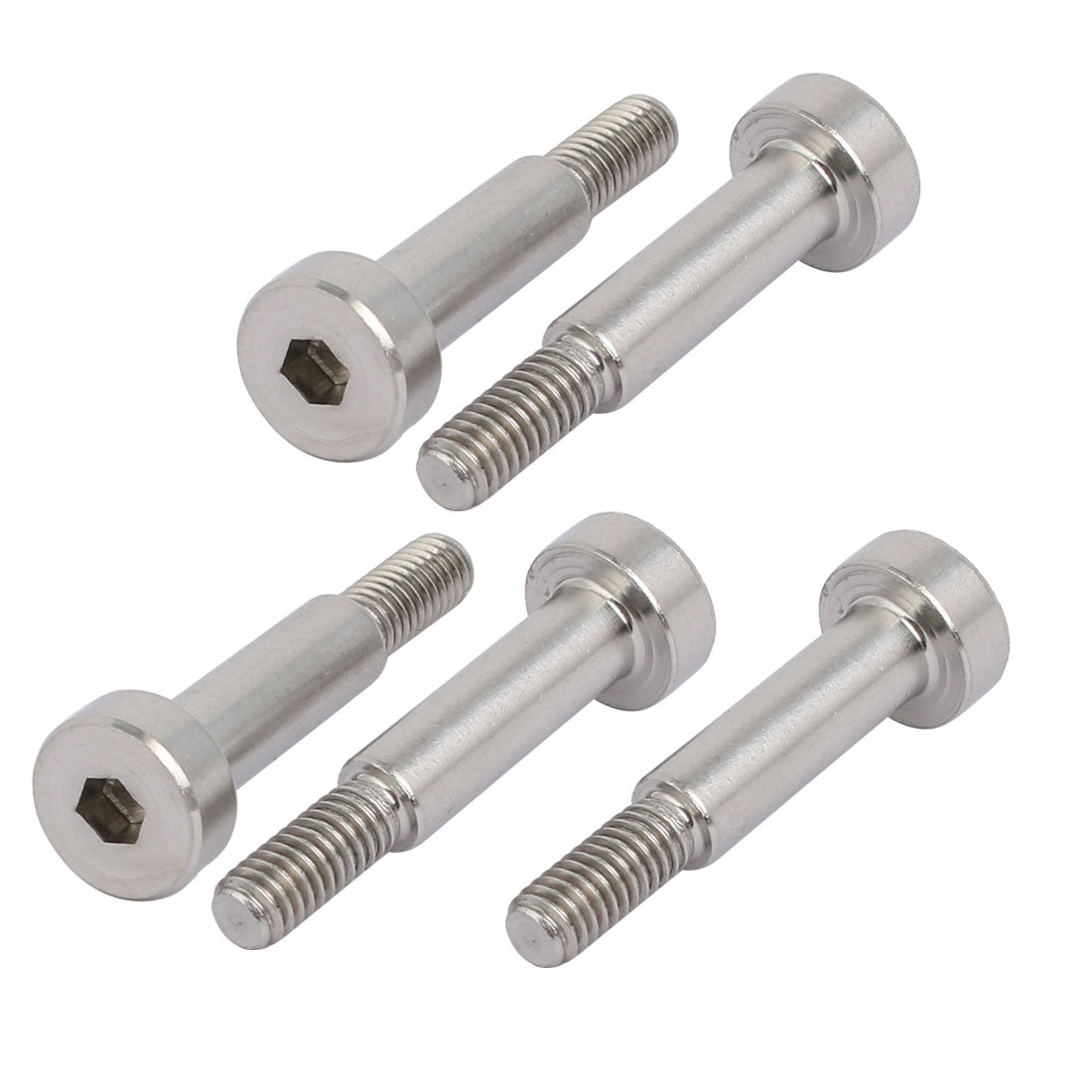 Harfington 5pcs 304 Stainless Steel Shoulder Bolt 5mm Shoulder Dia 16mm Shoulder Length M4 Thread