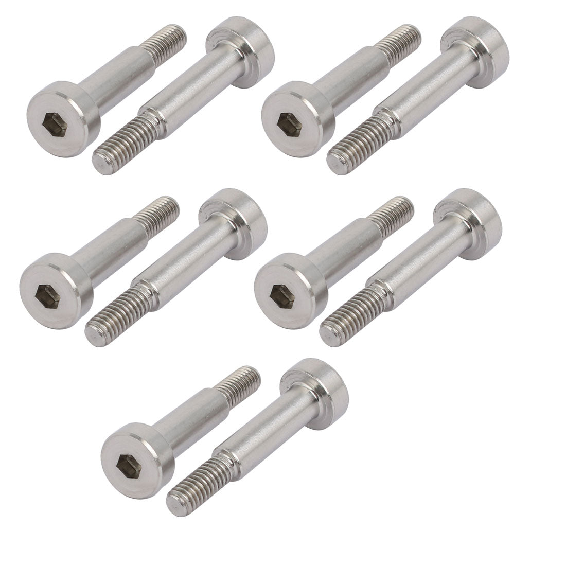 Harfington 10pcs 304 Stainless Steel Shoulder Bolt 5mm Shoulder Dia 16mm Shoulder Length M4 Thread