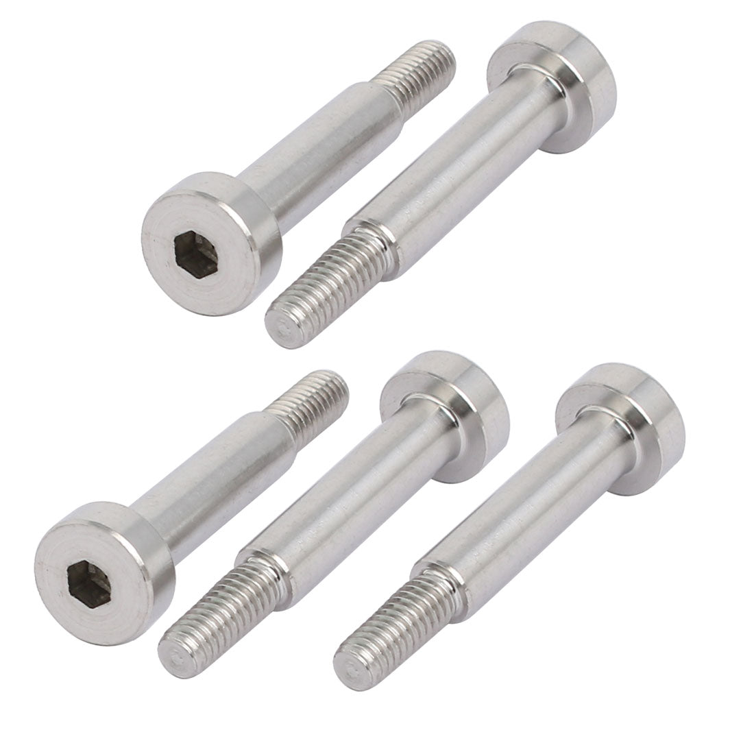 Harfington 5pcs 304 Stainless Steel Shoulder Bolt 5mm Shoulder Dia 20mm Shoulder Length M4 Thread