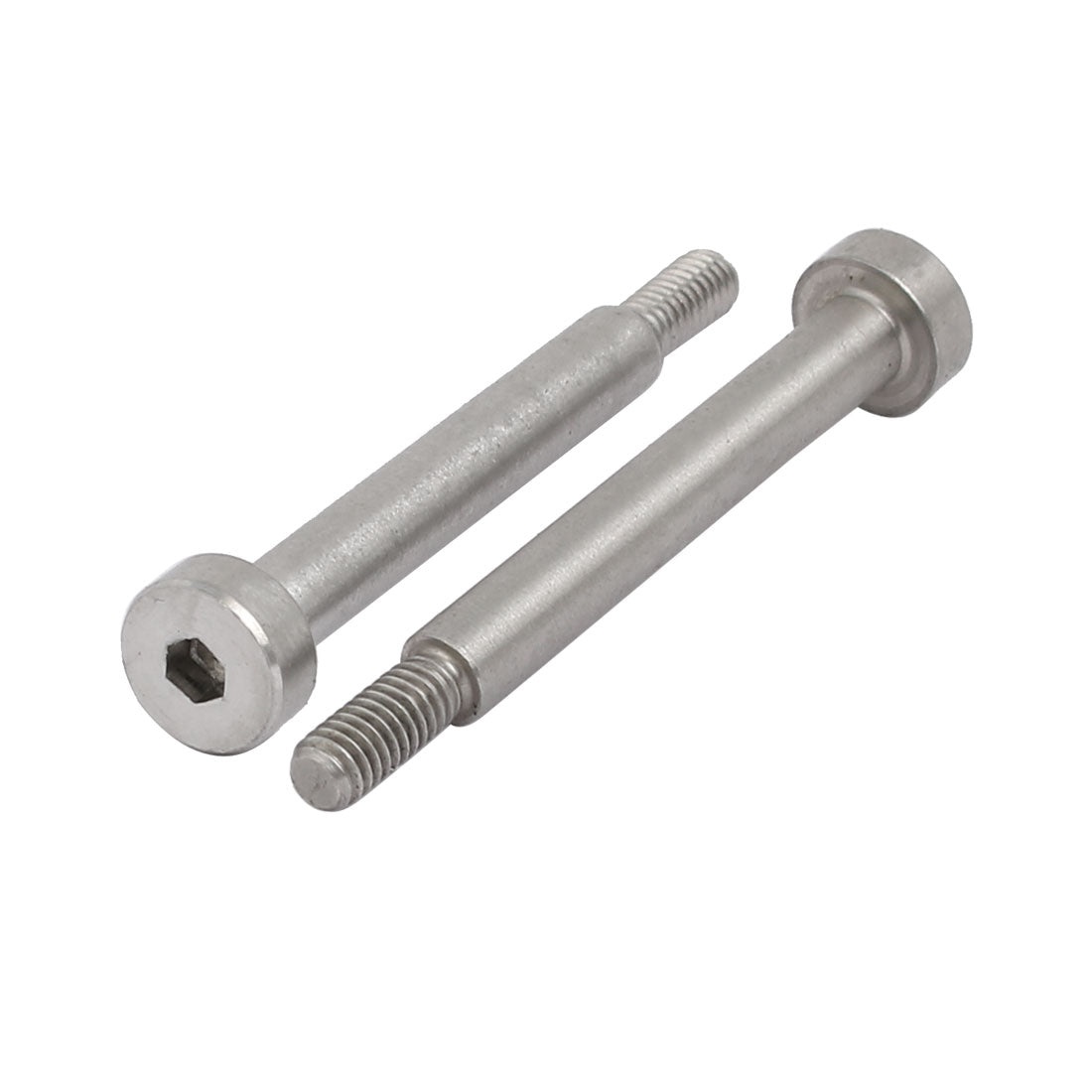 Harfington 5pcs 304 Stainless Steel Hex Socket Shoulder Bolt 5mm Shoulder Dia 35mm Shoulder Length M4 Thread