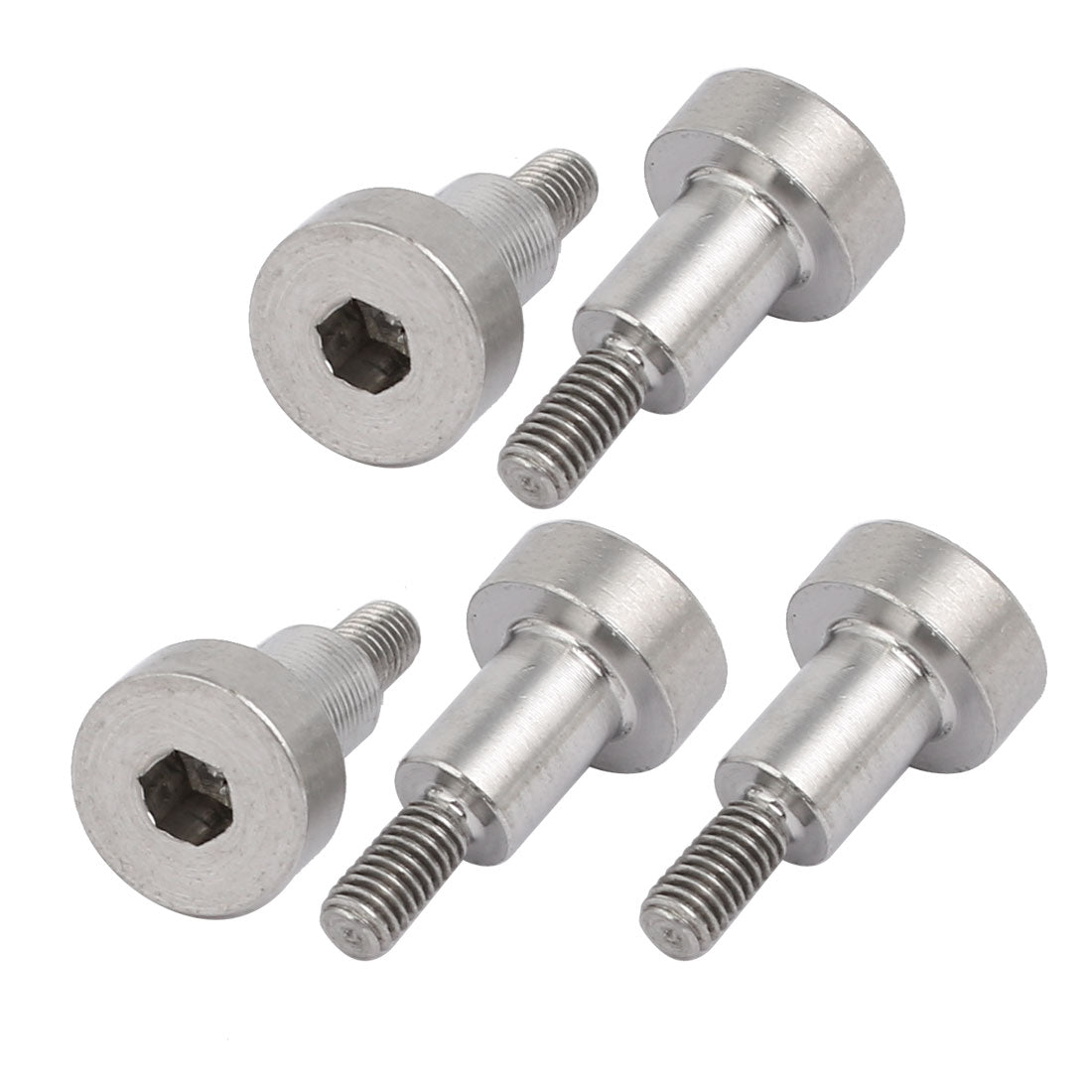Harfington 5pcs 304 Stainless Steel Hex Socket Shoulder Bolt 5mm Shoulder Dia 7mm Shoulder Length M3 Thread