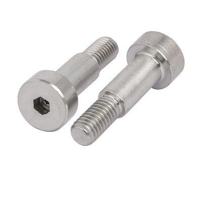 Harfington 10pcs 304 Stainless Steel Hex Socket Shoulder Bolt 6mm Shoulder Dia 12mm Shoulder Length M5 Thread