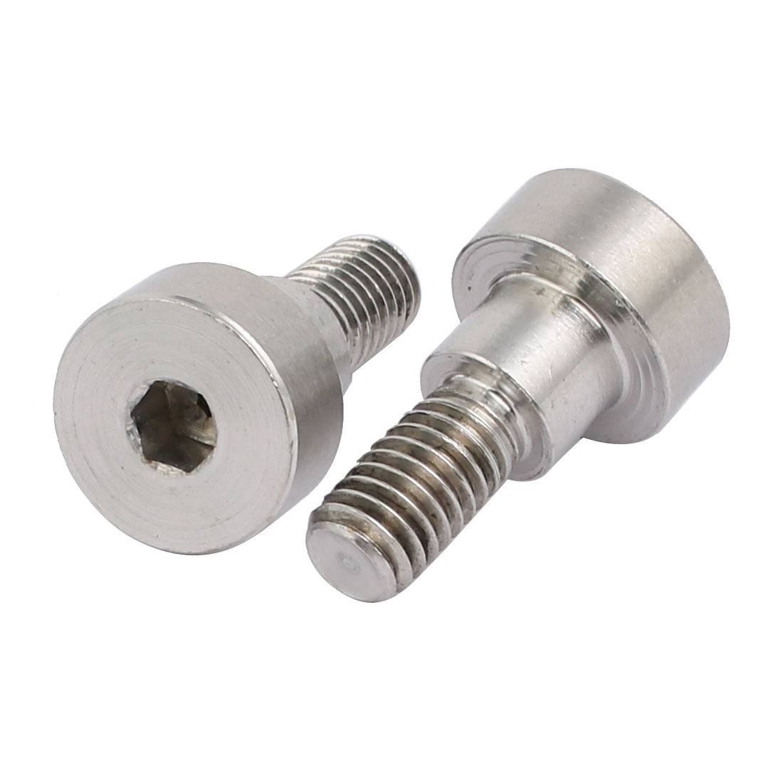 Harfington 10pcs 304 Stainless Steel Hex Socket Shoulder Bolt 8mm Shoulder Dia 6mm Shoulder Length M6 Thread