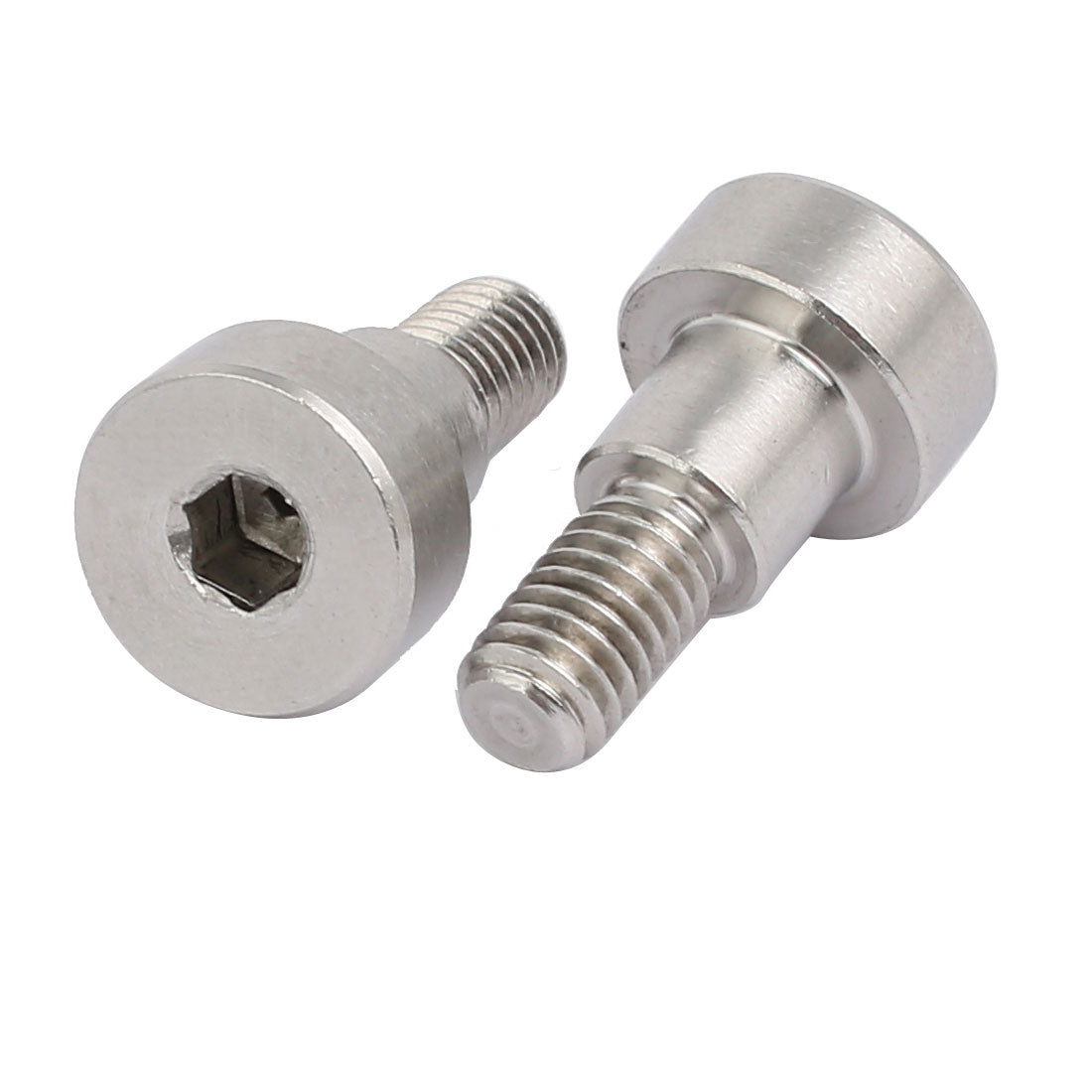 Harfington 5pcs 304 Stainless Steel Hex Socket Shoulder Bolt 8mm Shoulder Dia 7mm Shoulder Length M6 Thread