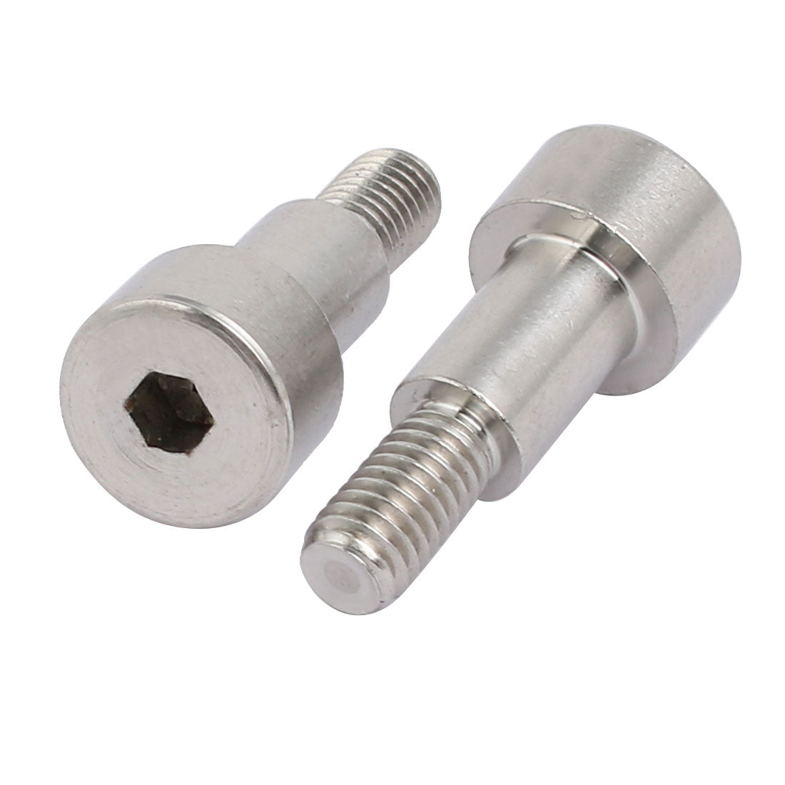 Harfington 5pcs 304 Stainless Steel Hex Socket Shoulder Bolt 8mm Shoulder Dia 12mm Shoulder Length M6 Thread
