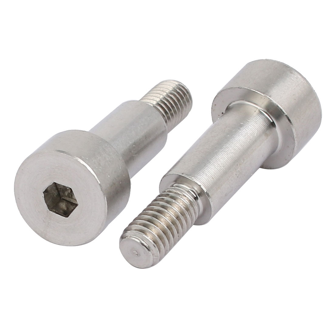 Harfington 5pcs 304 Stainless Steel Hex Socket Shoulder Bolt 8mm Shoulder Dia 16mm Shoulder Length M6 Thread