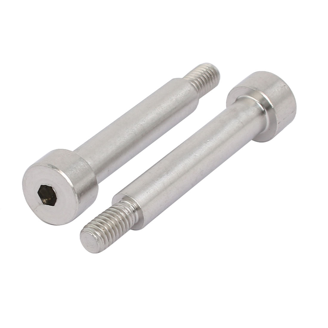 Harfington 304 Stainless Steel Hex Socket Shoulder Bolt 8mm Shoulder Dia 40mm Shoulder Length M6 Thread 5pcs