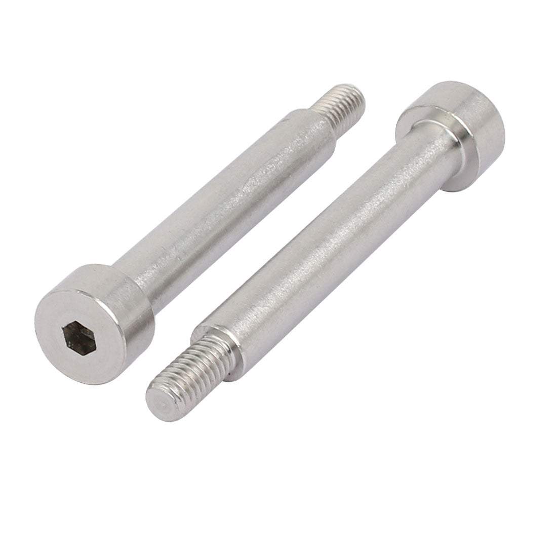 Harfington 304 Stainless Steel Hex Socket Shoulder Bolt 8mm Shoulder Dia 50mm Shoulder Length M6 Thread 5pcs