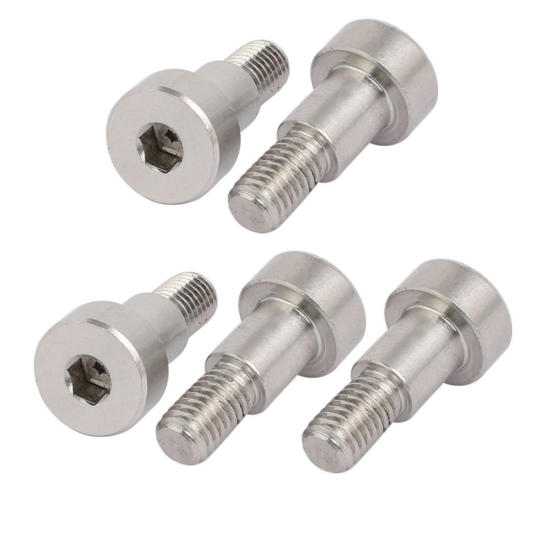 Harfington 304 Stainless Steel Hex Socket Shoulder Bolt 10mm Shoulder Dia 12mm Shoulder Length M8 Thread 5pcs