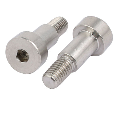 Harfington 304 Stainless Steel Hex Socket Shoulder Bolt 10mm Shoulder Dia 16mm Shoulder Length M8 Thread 5pcs