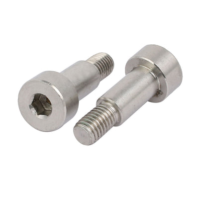 Harfington 304 Stainless Steel Hex Socket Shoulder Bolt 10mm Shoulder Dia 18mm Shoulder Length M8 Thread 5pcs