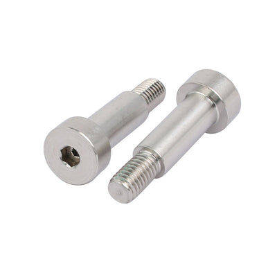 Harfington 304 Stainless Steel Hex Socket Shoulder Bolt 10mm Shoulder Dia 25mm Shoulder Length M8 Thread 5pcs