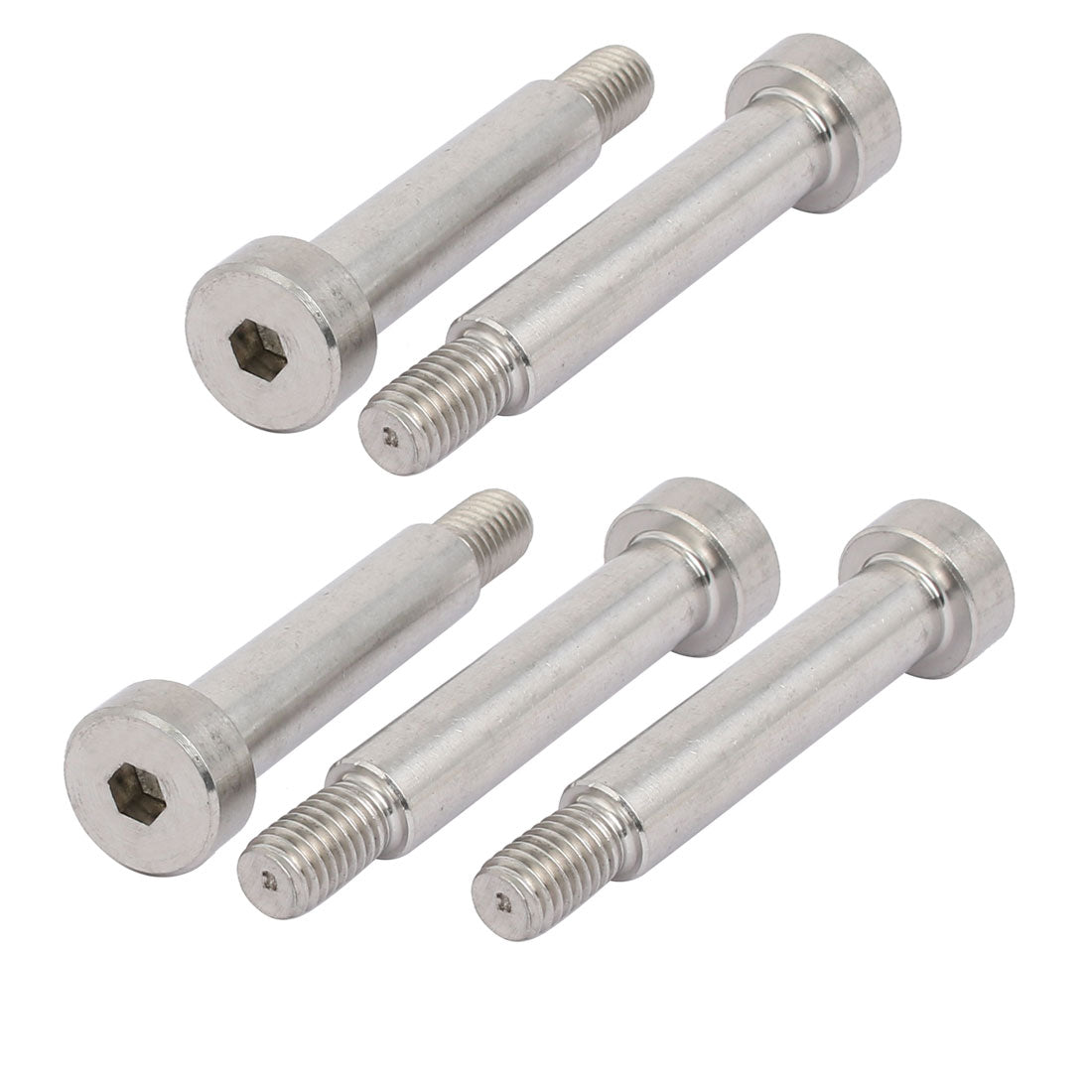 Harfington 304 Stainless Steel Hex Socket Shoulder Bolt 10mm Shoulder Dia 45mm Shoulder Length M8 Thread 5pcs