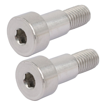 Harfington 304 Stainless Steel Hex Socket Shoulder Bolt 12mm Shoulder Dia 16mm Shoulder Length M10 Thread 2PCS