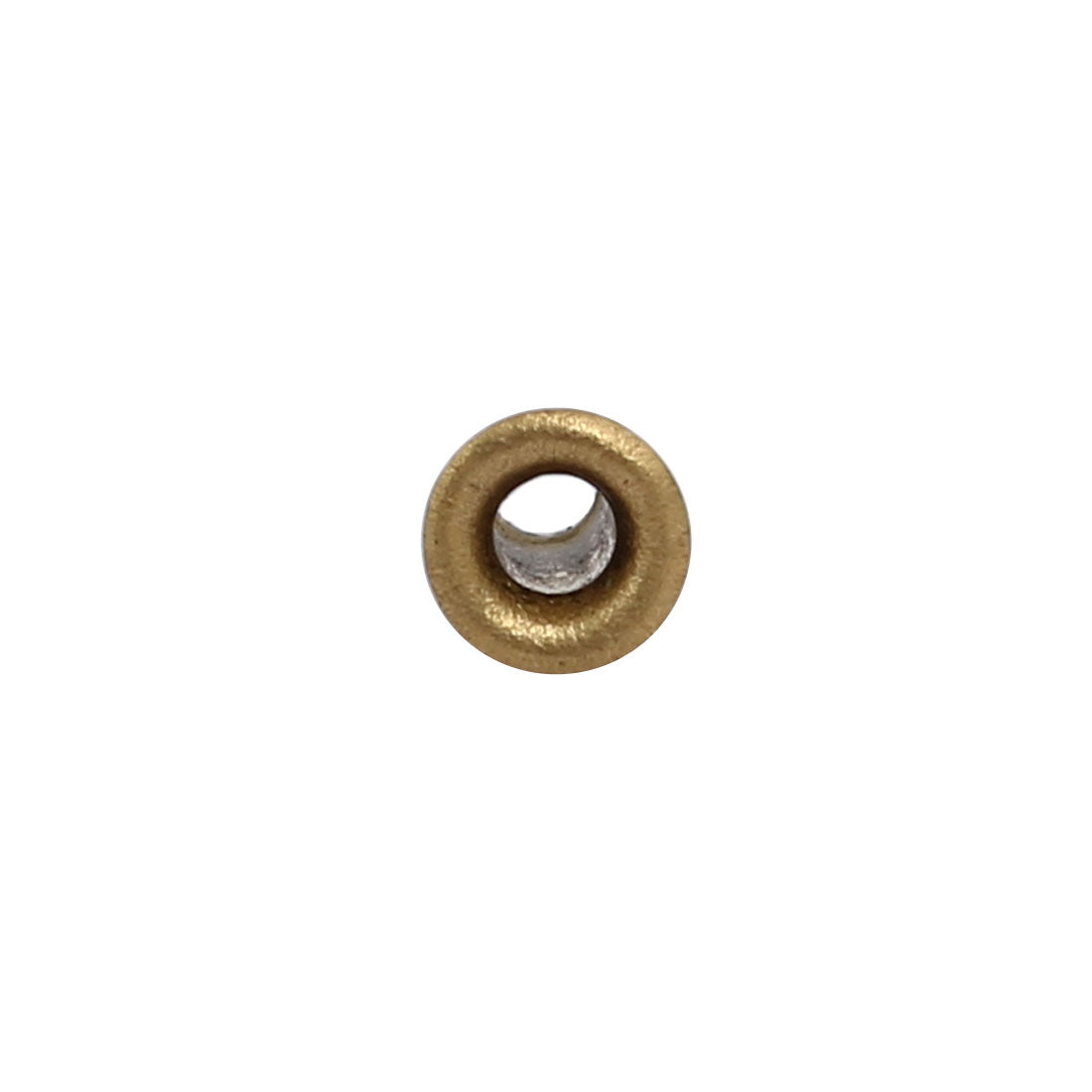 Harfington 100pcs M2.5 x 7mm Brass Plated Metal Hollow Eyelets Rivets Gold Tone
