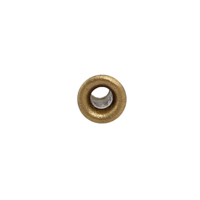 Harfington 100pcs M2.5 x 7mm Brass Plated Metal Hollow Eyelets Rivets Gold Tone