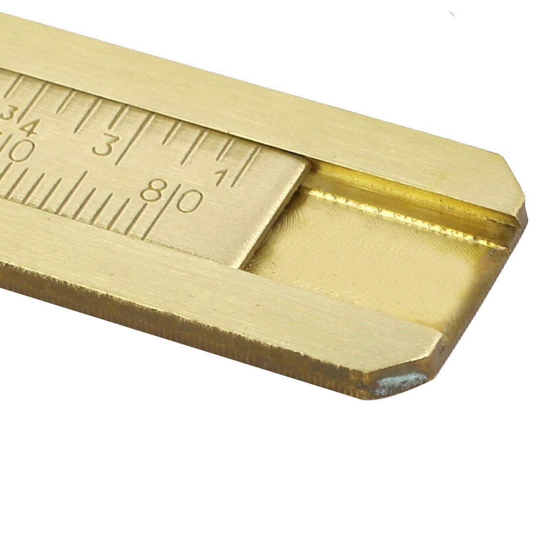 Harfington 0-80mm 3-inch Brass Mini Sliding Gauge Pocket Vernier Caliper Measure Tool