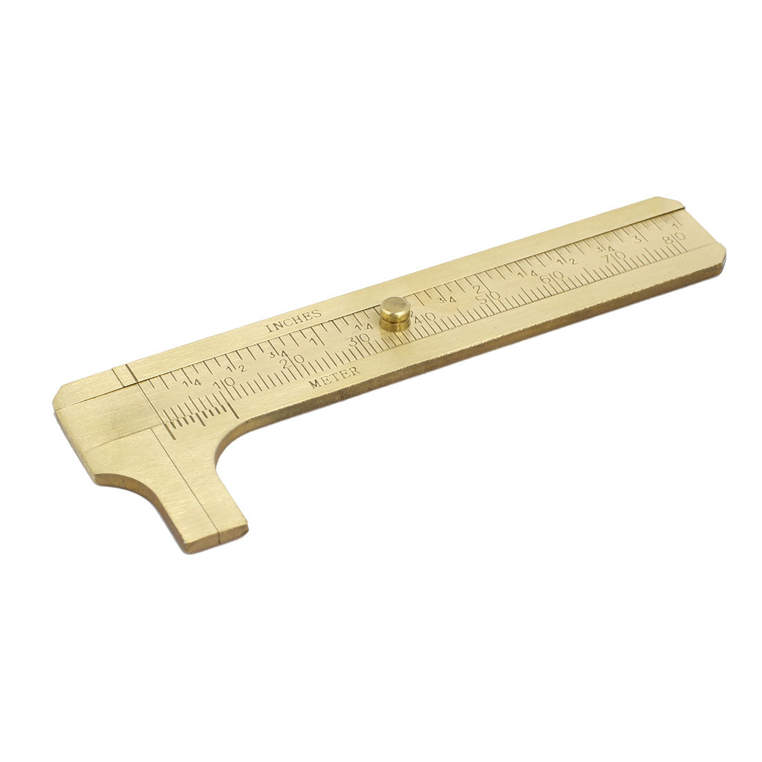 Harfington 0-80mm 3-inch Brass Mini Sliding Gauge Pocket Vernier Caliper Measure Tool
