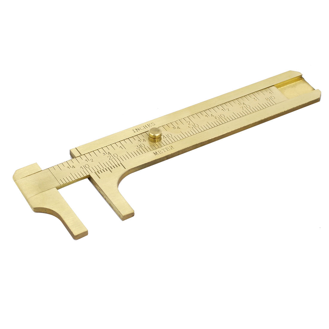 Harfington 0-80mm 3-inch Brass Mini Sliding Gauge Pocket Vernier Caliper Measure Tool