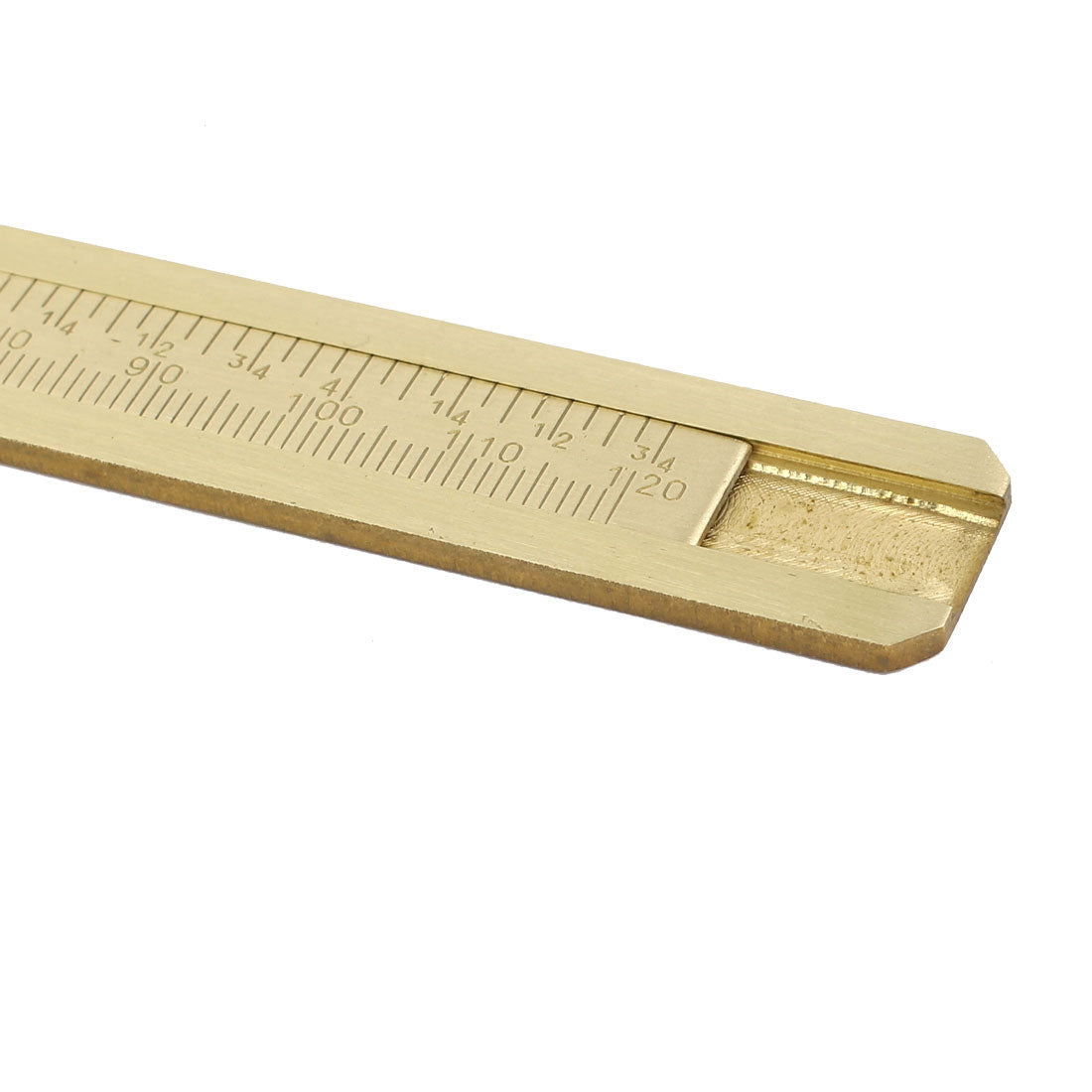 Harfington 0-120mm 4-3/4-inch Brass Mini Sliding Gauge Pocket Vernier Caliper Measure Tool
