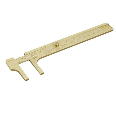 Harfington 0-120mm 4-3/4-inch Brass Mini Sliding Gauge Pocket Vernier Caliper Measure Tool