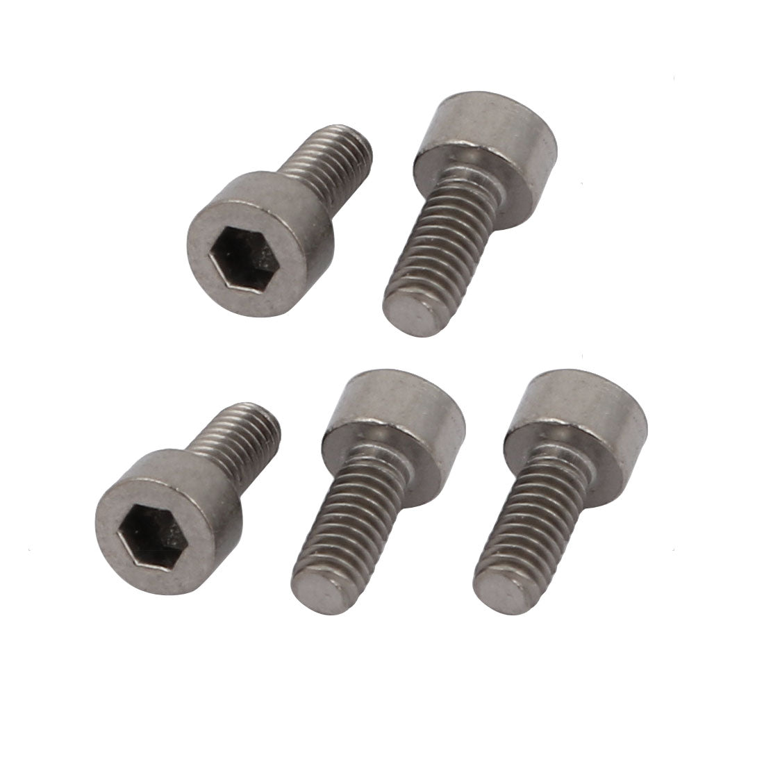 Harfington 5 Pcs M2.5x6mm Thread Hex Socket Drive Cap Head Titanium Screw