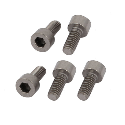 Harfington 5 Pcs M2.5x6mm Thread Hex Socket Drive Cap Head Titanium Screw